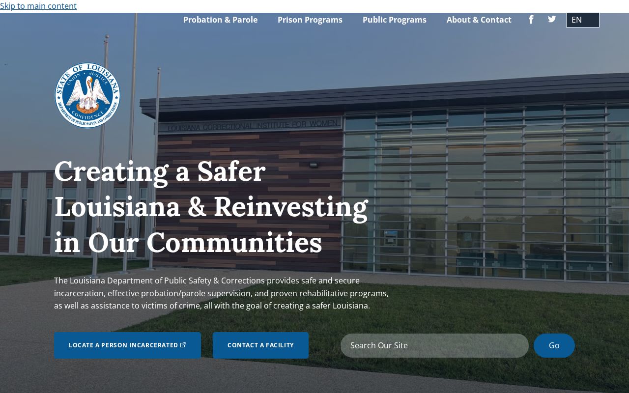 Louisiana Corrections imprisoned person locator