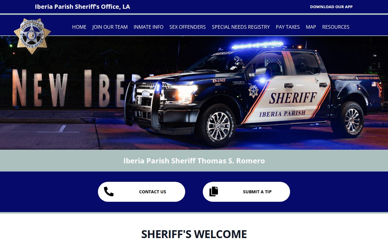 Iberia Parish Sheriff's Office official records site