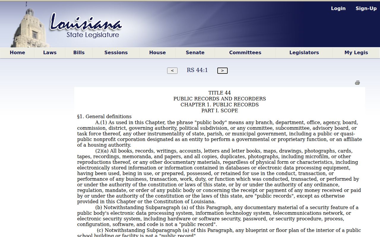 Iberia Parish sex offender check and Louisiana public record law